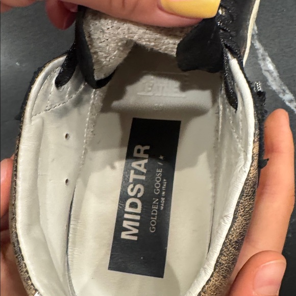 Golden Goose Midstar Distressed Black and White Sneakers - Picture 9 of 9